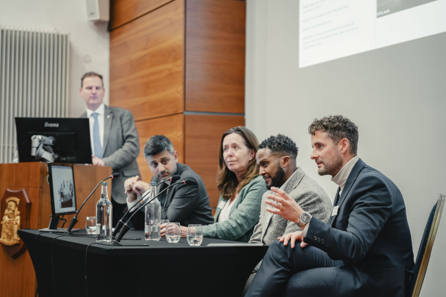 Panel at a conference
